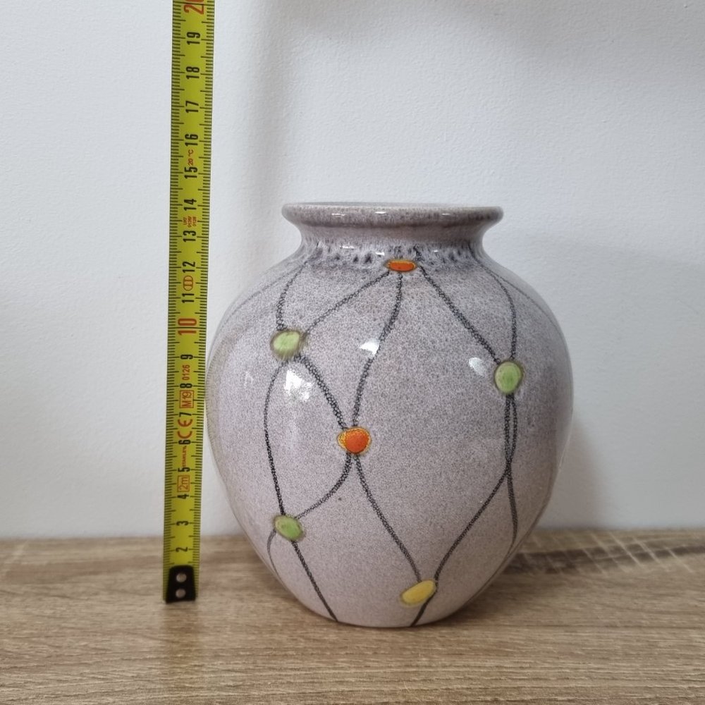 Vintage 1980s Purple Ultra Violet Vase West German 14 cm H - Picture 6 of 10